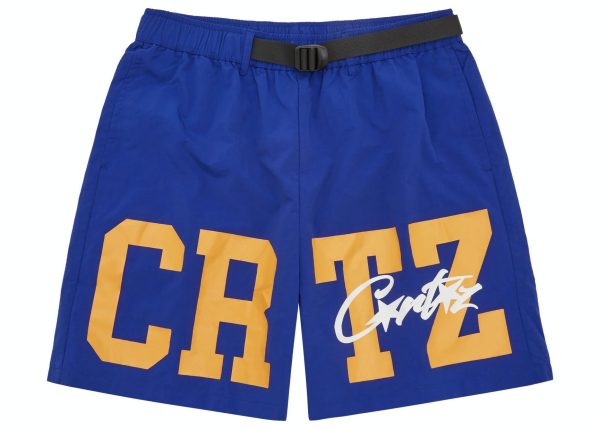Corteiz Crtz Nylon Shorts Blue